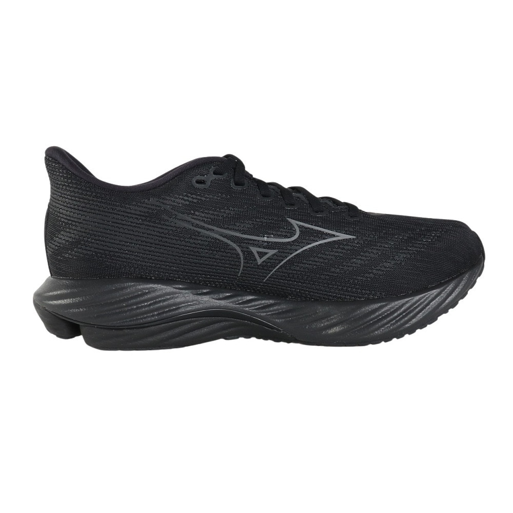 ミズノ（MIZUNO）（メンズ、レディース）ランニングシューズ ウエーブライダー28SW ブラック グレー J1GC246503 スニーカー ジョギング 