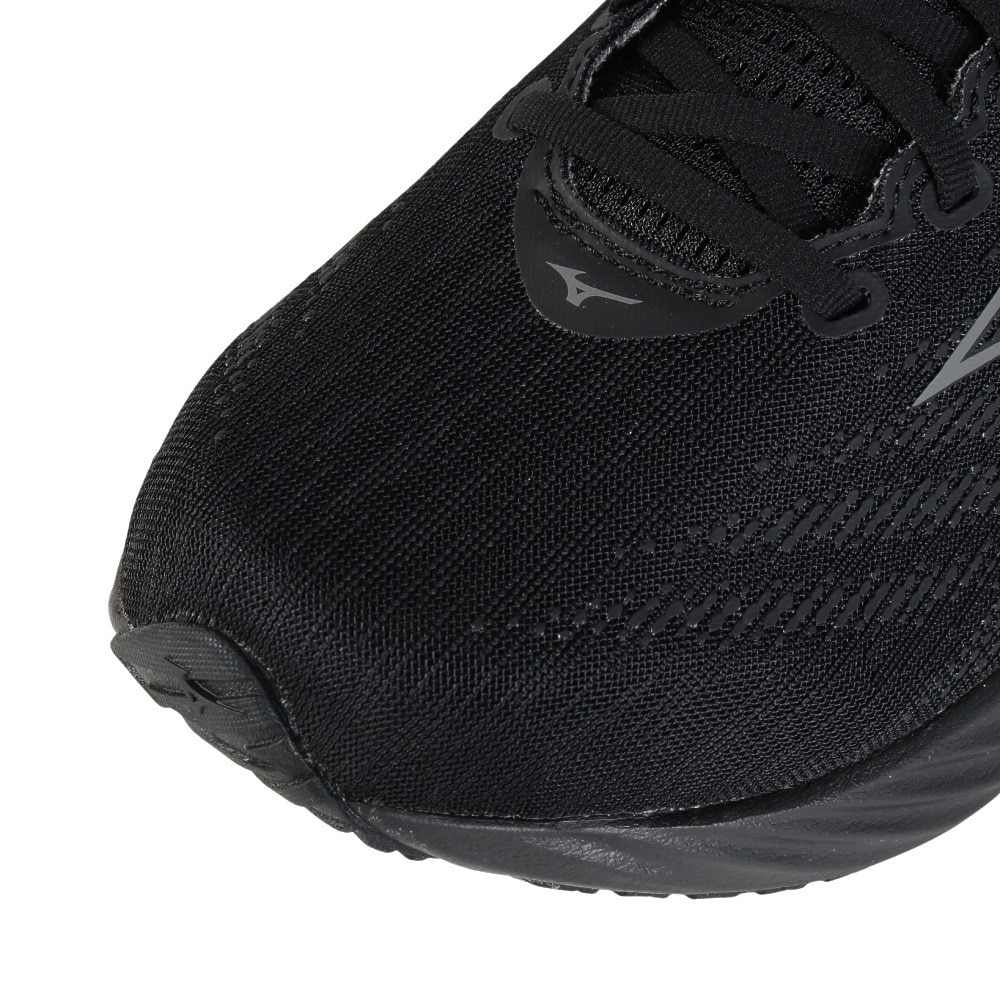 ミズノ（MIZUNO）（メンズ、レディース）ランニングシューズ ウエーブライダー28SW ブラック グレー J1GC246503 スニーカー ジョギング 
