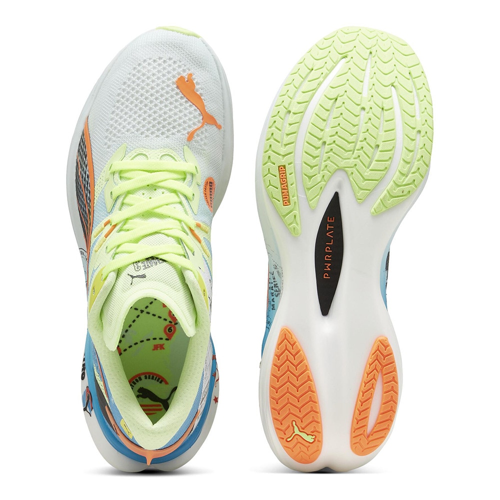 プーマ（PUMA）（メンズ）ランニングシューズ ディヴィエイト ニトロ 3 ライトブルー 31019501 スニーカー ジョギング マラソン クッション性 安定性 