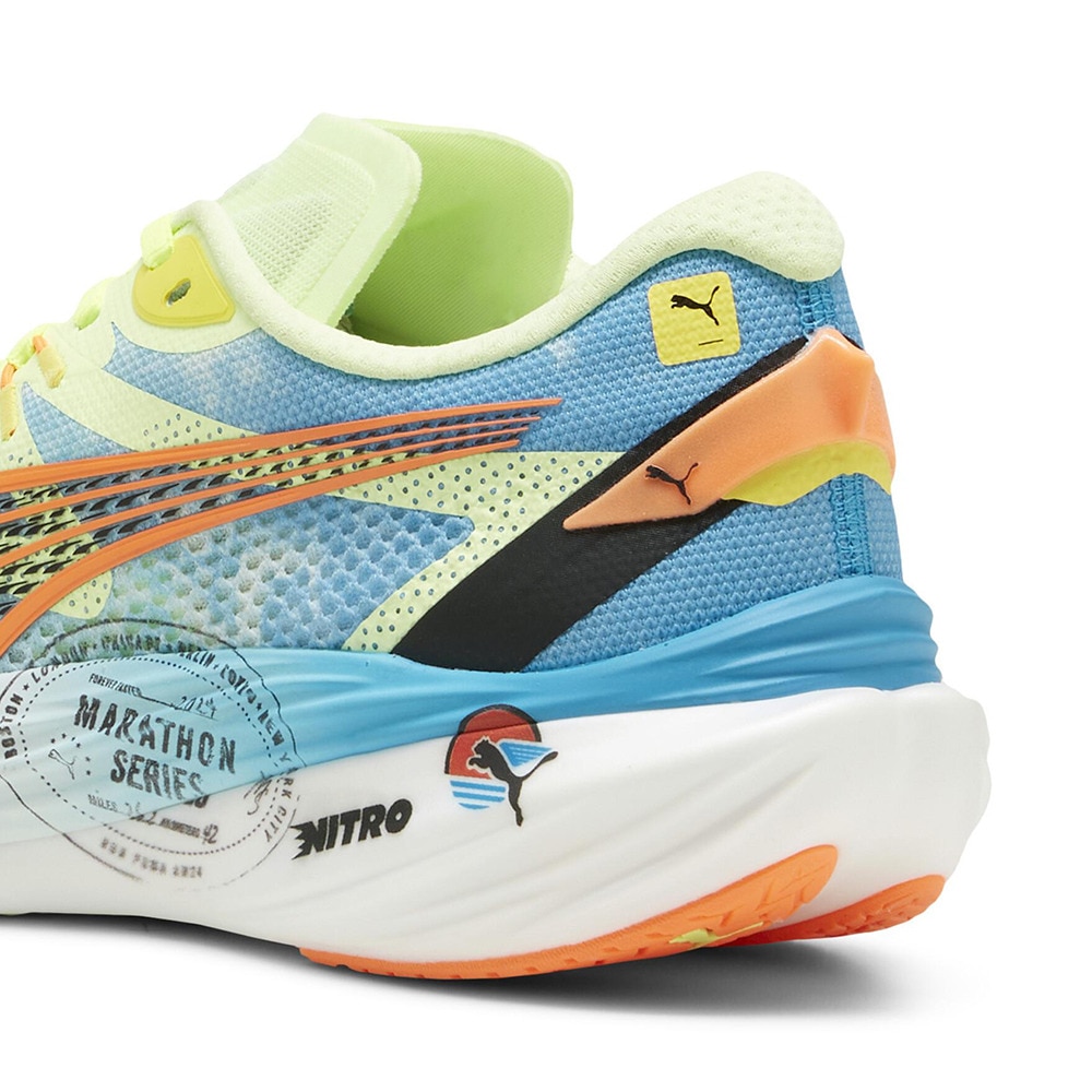 プーマ（PUMA）（メンズ）ランニングシューズ ディヴィエイト ニトロ 3 ライトブルー 31019501 スニーカー ジョギング マラソン クッション性 安定性 