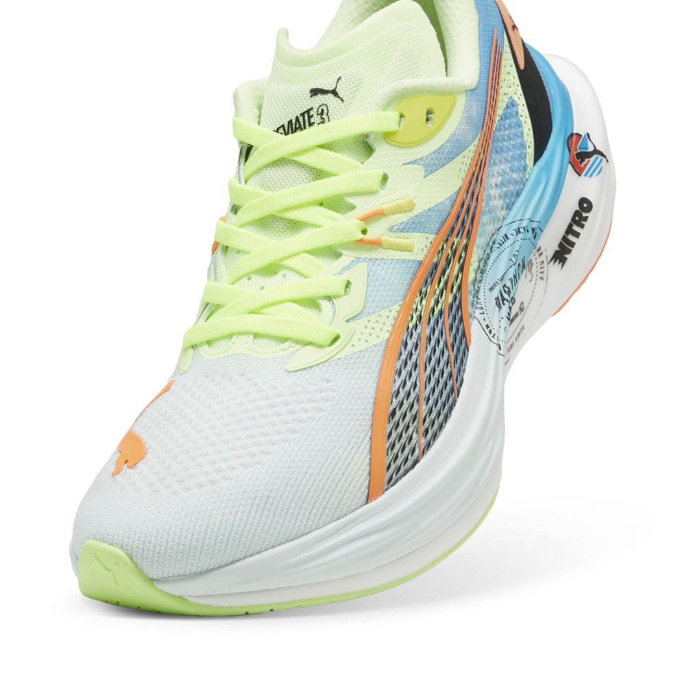 プーマ（PUMA）（メンズ）ランニングシューズ ディヴィエイト ニトロ 3 ライトブルー 31019501 スニーカー ジョギング マラソン クッション性 安定性 