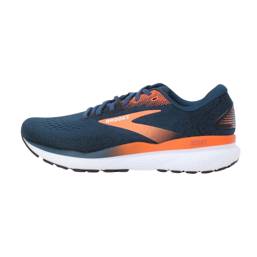 ブルックス（BROOKS）（メンズ）ランニングシューズ ゴースト16 ネイビー オレンジ BRM4183 NB/R スニーカー トレーニング ウォーキング ジョグ 軽量 反発性