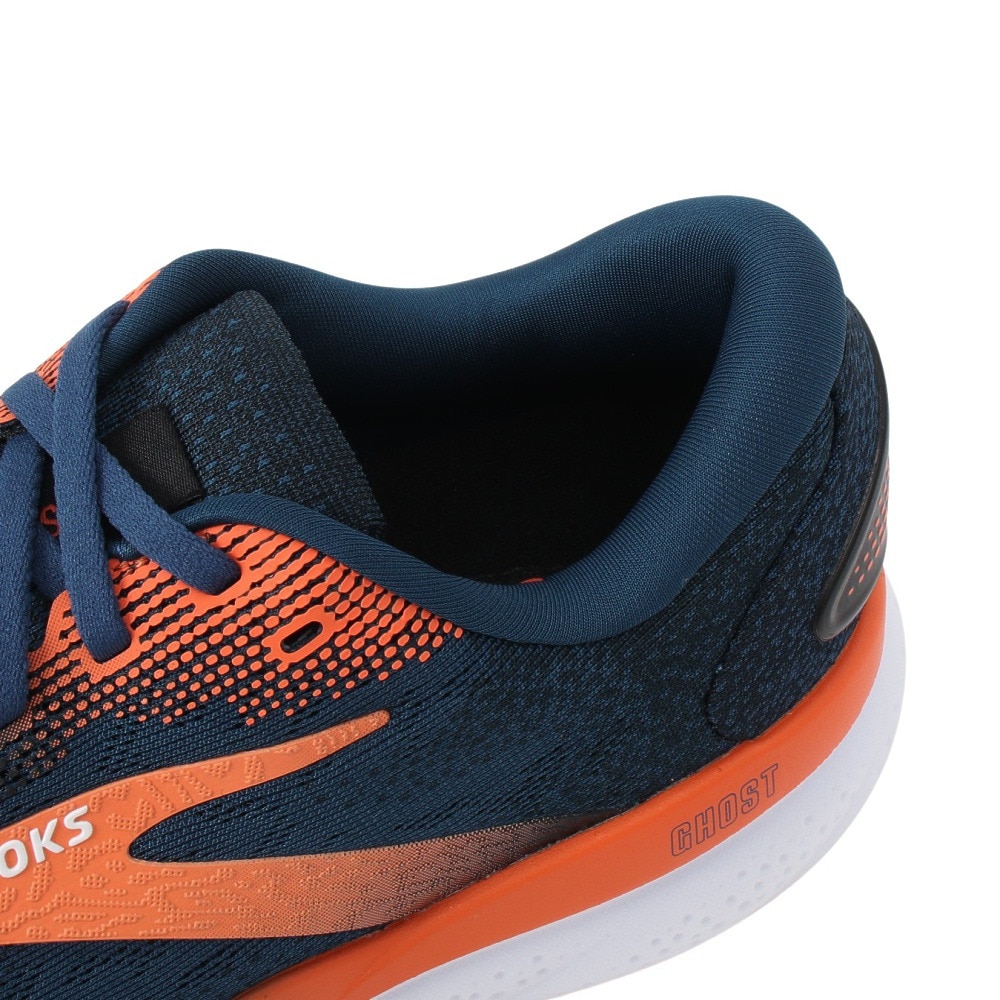 ブルックス（BROOKS）（メンズ）ランニングシューズ ゴースト16 ネイビー オレンジ BRM4183 NB/R スニーカー トレーニング ウォーキング ジョグ 軽量 反発性