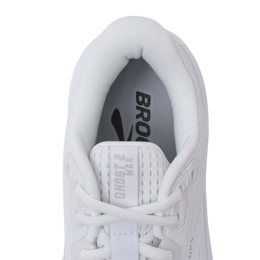 ブルックス（BROOKS）（メンズ）ランニングシューズ ゴーストマックス2 ホワイト BRM4313 W スニーカー ジョギングシューズ ウォーキング トレーニング 厚底