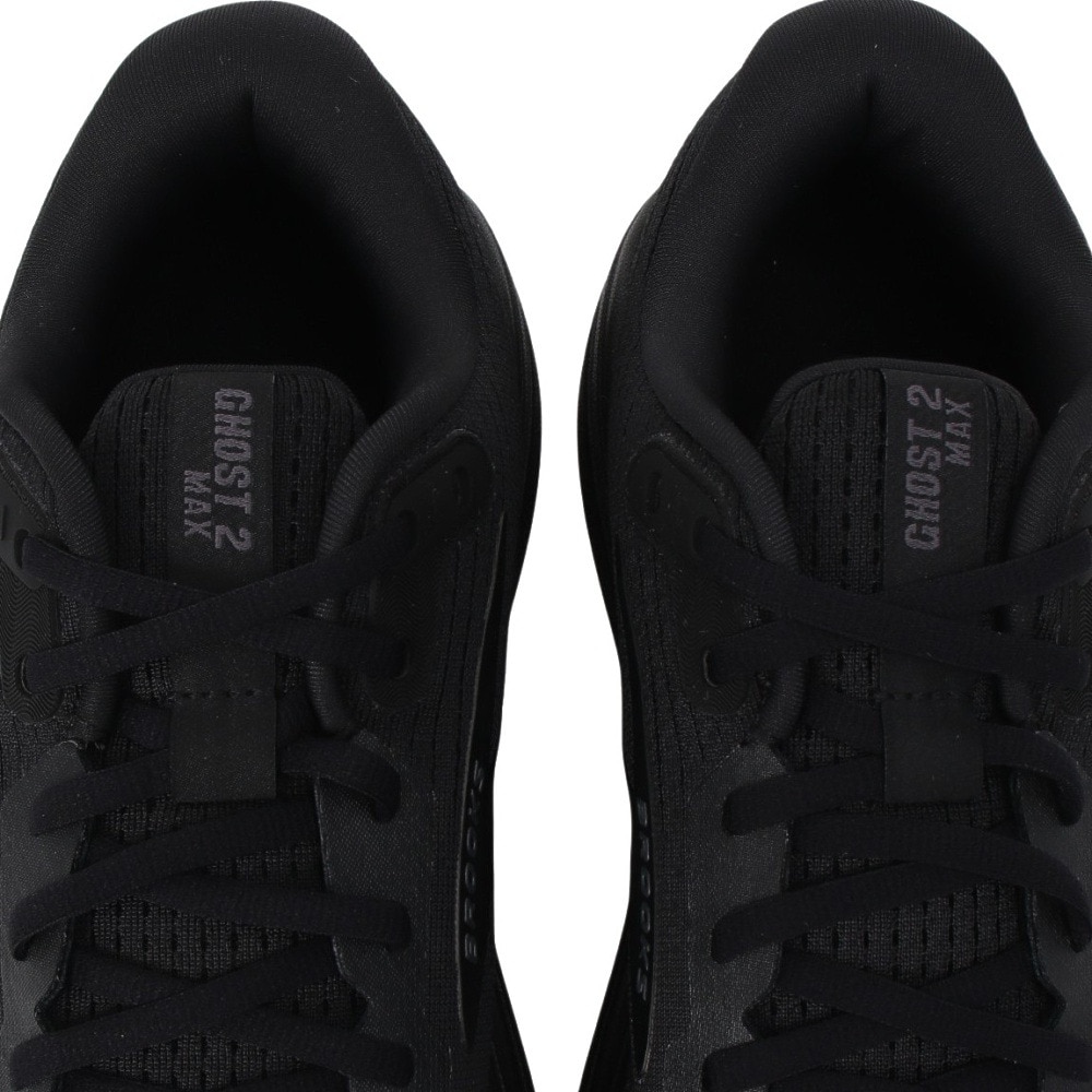 ブルックス（BROOKS）（メンズ）ランニングシューズ ゴーストマックス2ワイド ブラック BRM4314 BLK スニーカー ジョギング ウォーキング トレーニング 厚底