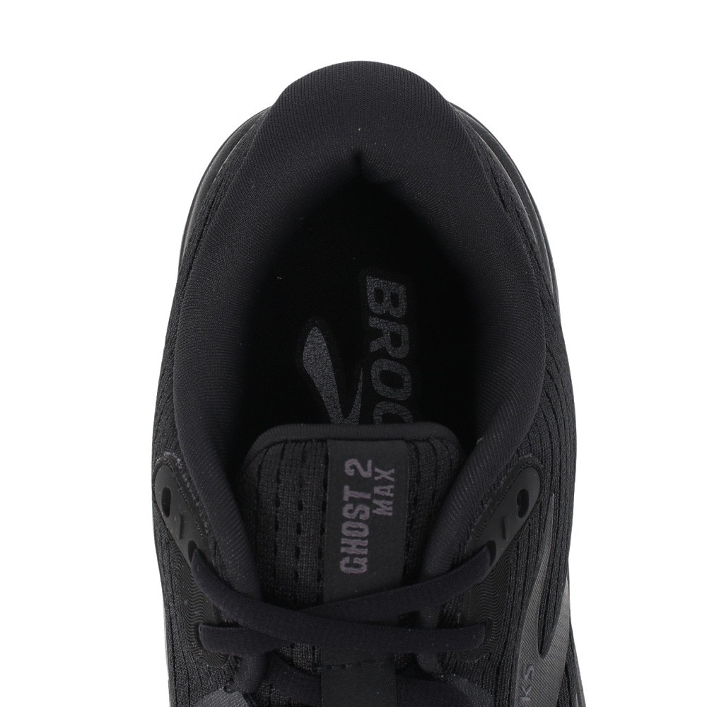 ブルックス（BROOKS）（メンズ）ランニングシューズ ゴーストマックス2ワイド ブラック BRM4314 BLK スニーカー ジョギング ウォーキング トレーニング 厚底