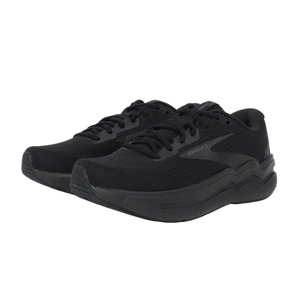 ブルックス（BROOKS）（メンズ）ランニングシューズ ゴーストマックス2ワイド ブラック BRM4314 BLK スニーカー ジョギング ウォーキング トレーニング 厚底