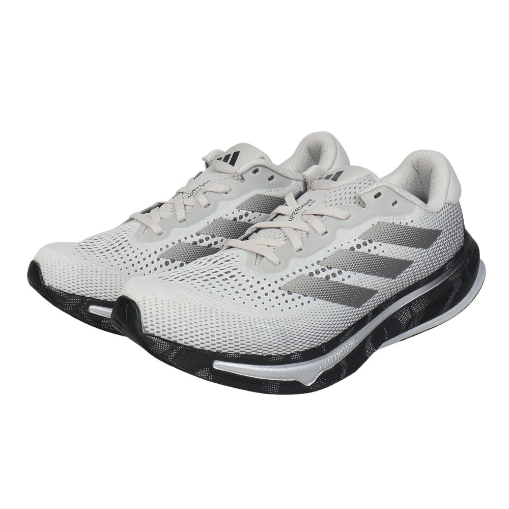 アディダス（adidas）（メンズ）ランニングシューズ スーパーノヴァライズ グレー ブラック ID8782 スニーカー ジョギング クッション性 快適