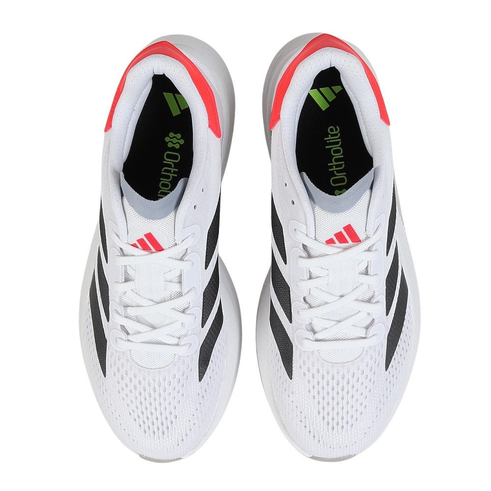アディダス（adidas）（メンズ）ランニングシューズ アディゼロ デュラモ スピード 2 ホワイト IF9393 スニーカー ジョギング 軽量 反発力 リサイクル