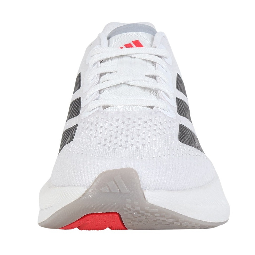 アディダス（adidas）（メンズ）ランニングシューズ アディゼロ デュラモ スピード 2 ホワイト IF9393 スニーカー ジョギング 軽量 反発力 リサイクル
