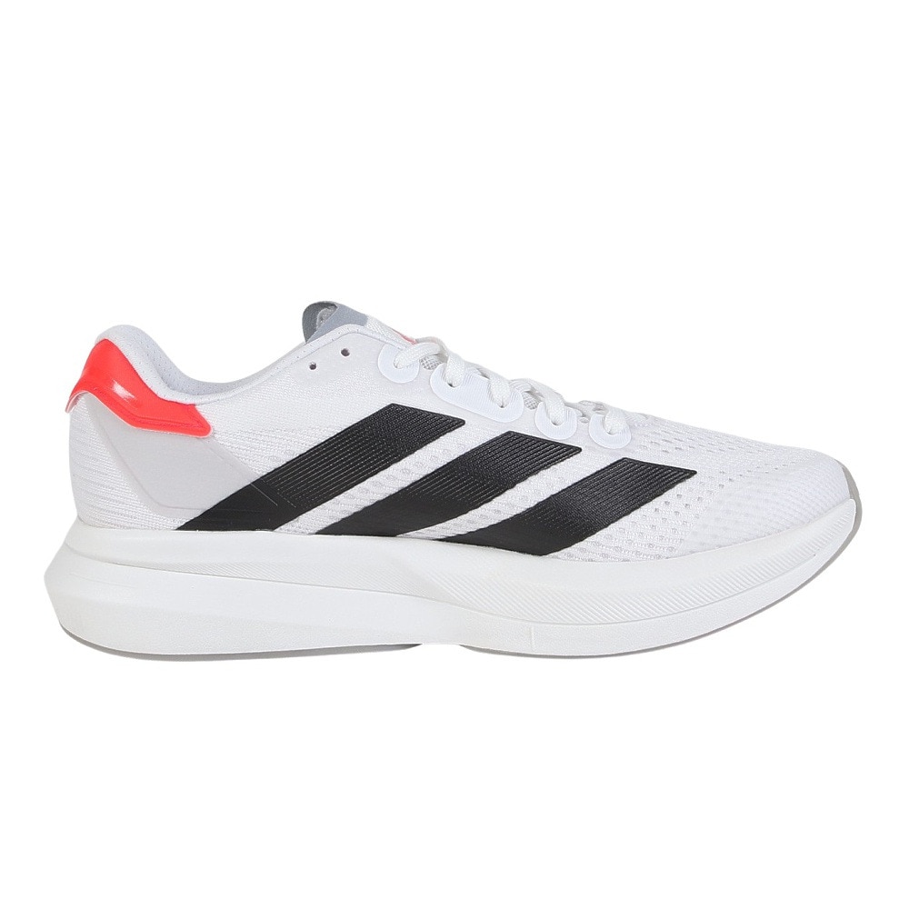 アディダス（adidas）（メンズ）ランニングシューズ アディゼロ デュラモ スピード 2 ホワイト IF9393 スニーカー ジョギング 軽量 反発力 リサイクル