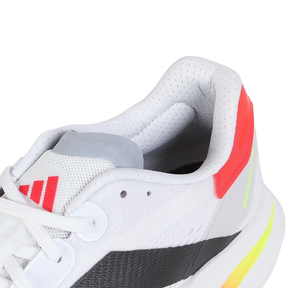 アディダス（adidas）（メンズ）ランニングシューズ アディゼロ デュラモ スピード 2 ホワイト IF9393 スニーカー ジョギング 軽量 反発力 リサイクル