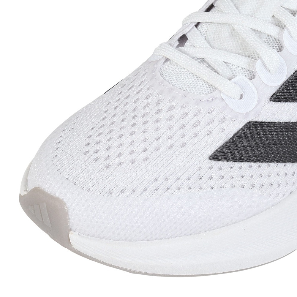 アディダス（adidas）（メンズ）ランニングシューズ アディゼロ デュラモ スピード 2 ホワイト IF9393 スニーカー ジョギング 軽量 反発力 リサイクル