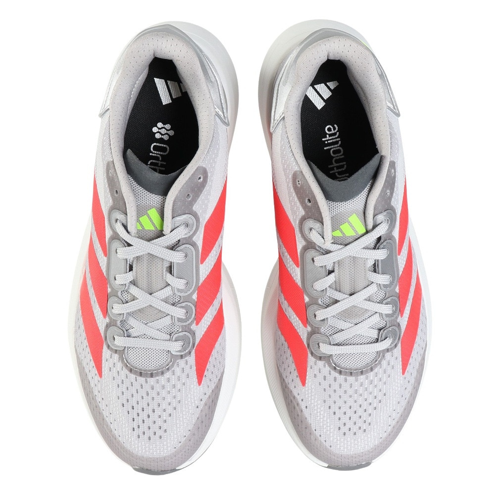 アディダス（adidas）（メンズ）ランニングシューズ アディゼロデュラモスピード2 M グレー JQ2200 スニーカー ジョギング 部活 軽量 通気性