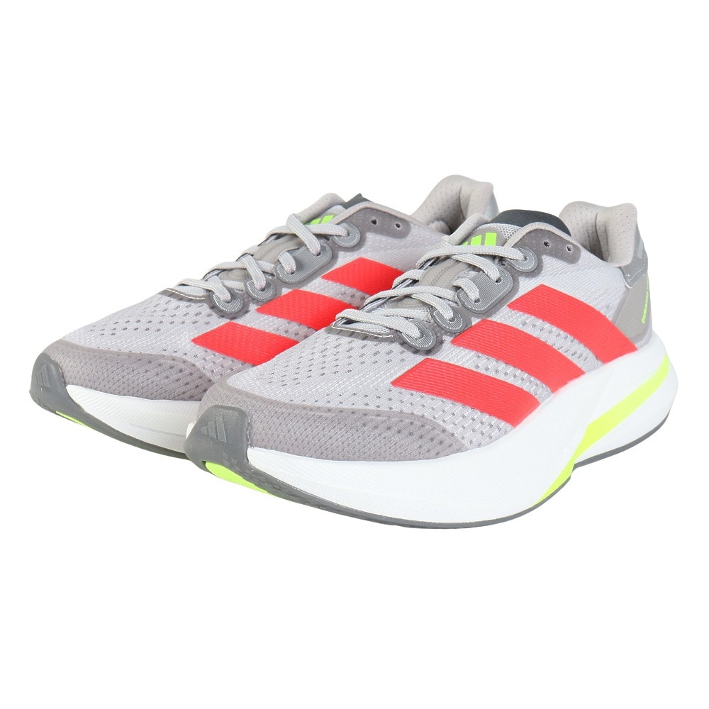 アディダス（adidas）（メンズ）ランニングシューズ アディゼロデュラモスピード2 M グレー JQ2200 スニーカー ジョギング 部活 軽量 通気性