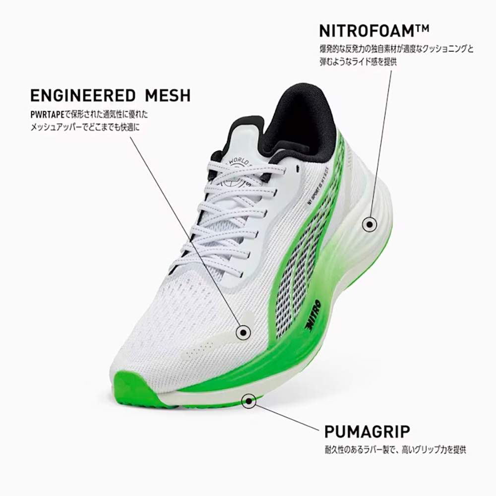 プーマ（PUMA）（メンズ）ランニングシューズ ジョギングシューズ HYROX ヴェロシティ ニトロ 3 31141001