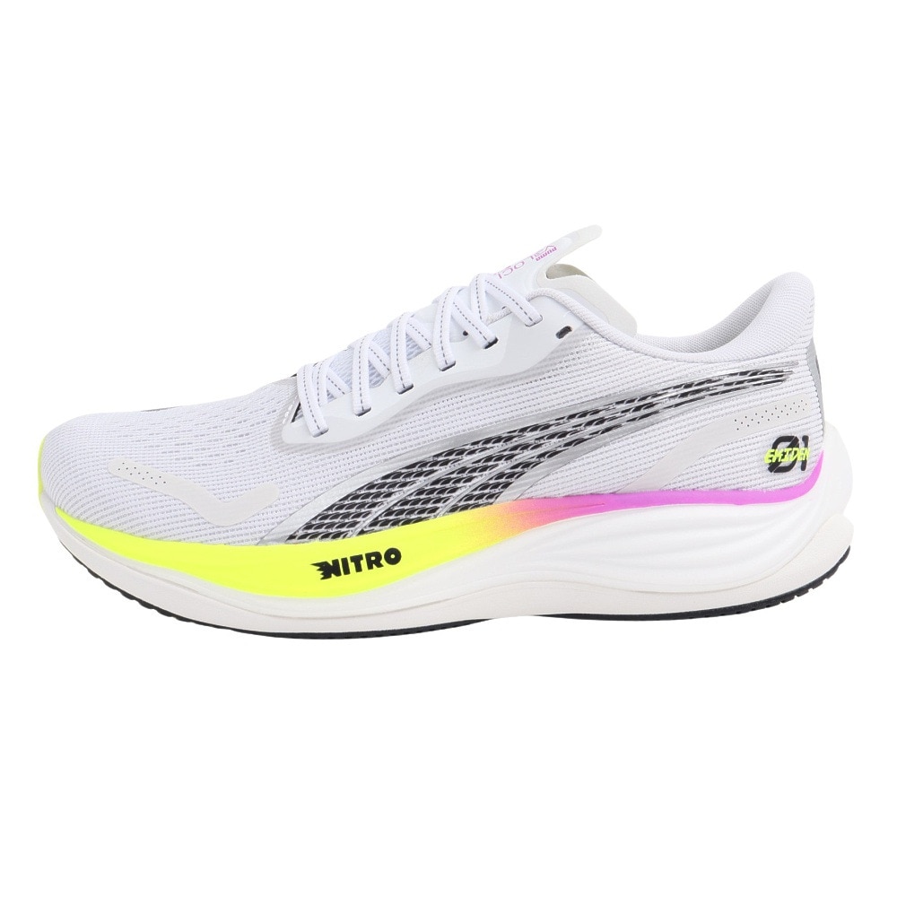 プーマ（PUMA）（メンズ）ランニングシューズ ヴェロシティニトロ3 EG ホワイト 31190201 スニーカー トレーニング マラソン クッション 軽量 反発力