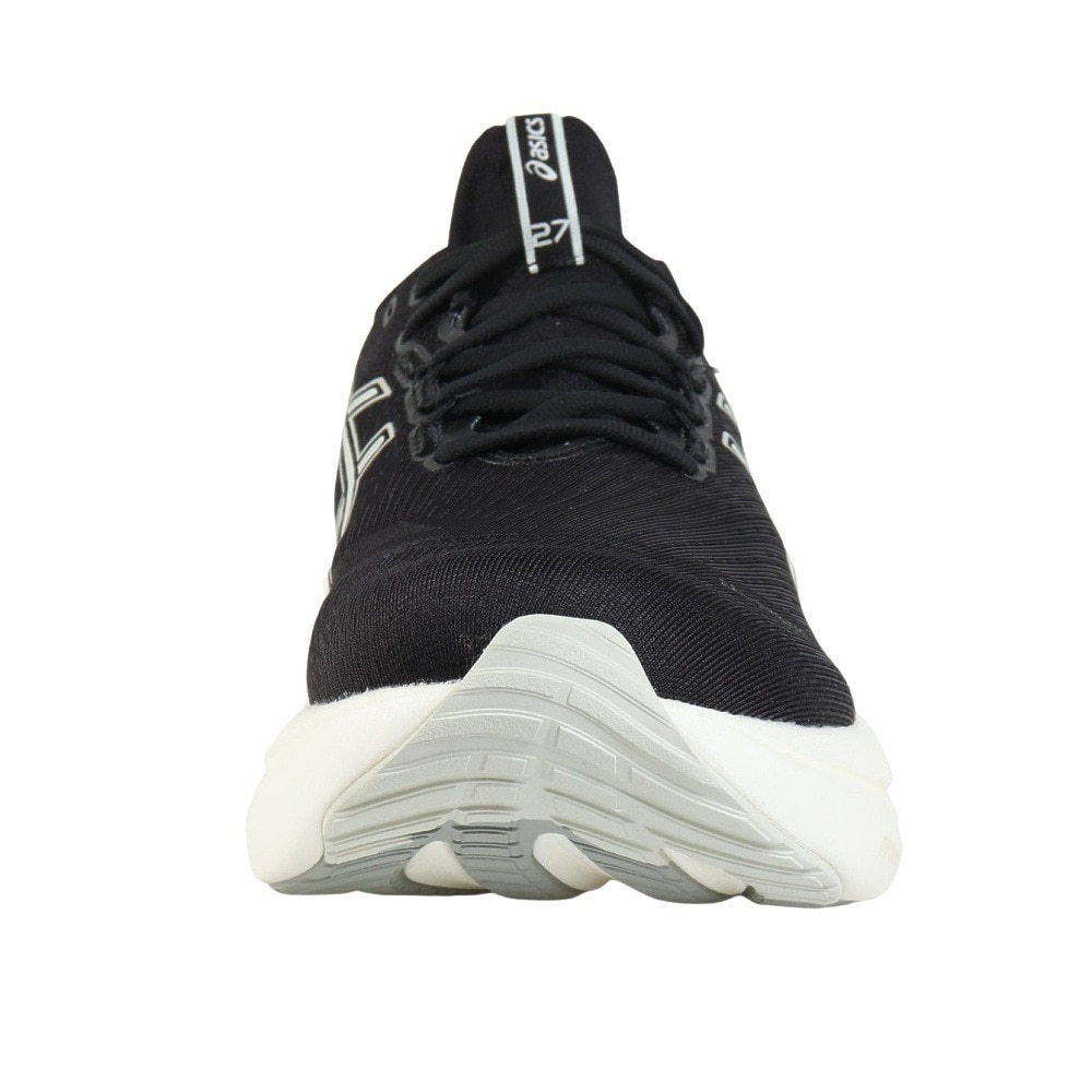 アシックス（ASICS）（メンズ）ランニングシューズ ゲルニンバス27 EXWIDE ブラック グレー 1011B957.002 スニーカー クッション 幅広