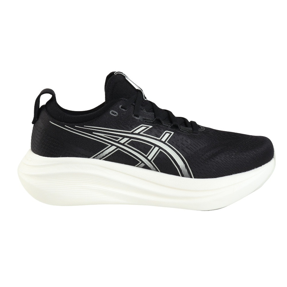 アシックス（ASICS）（メンズ）ランニングシューズ ゲルニンバス27 EXWIDE ブラック グレー 1011B957.002 スニーカー クッション 幅広
