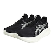 (メンズ)ランニングシューズ ゲルニンバス27 EXWIDE ブラック グレー 1011B957.002 スニーカー クッション 幅広