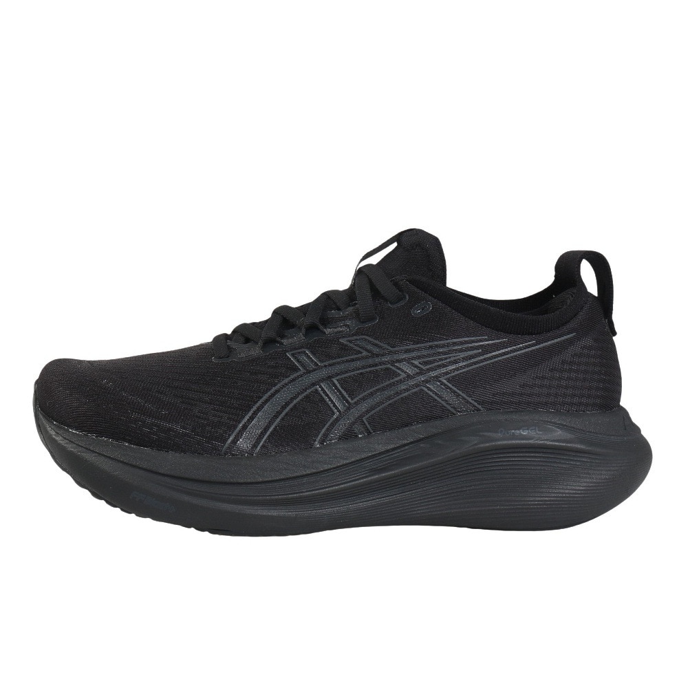 アシックス（ASICS）（メンズ）ランニングシューズ ゲルニンバス27 ブラック グレー 1011B958.001 スニーカー クッション GEL-NIMBUS 27