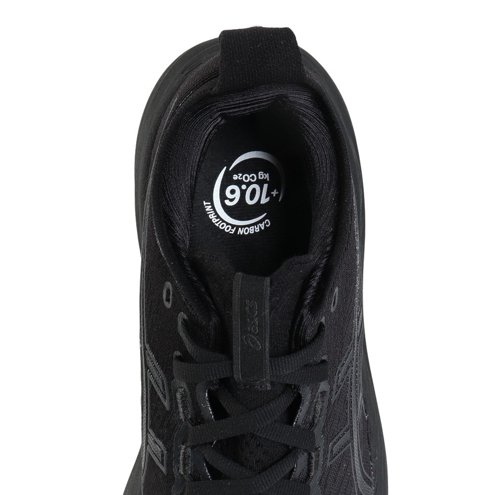 アシックス（ASICS）（メンズ）ランニングシューズ ゲルニンバス27 ブラック グレー 1011B958.001 スニーカー クッション GEL-NIMBUS 27