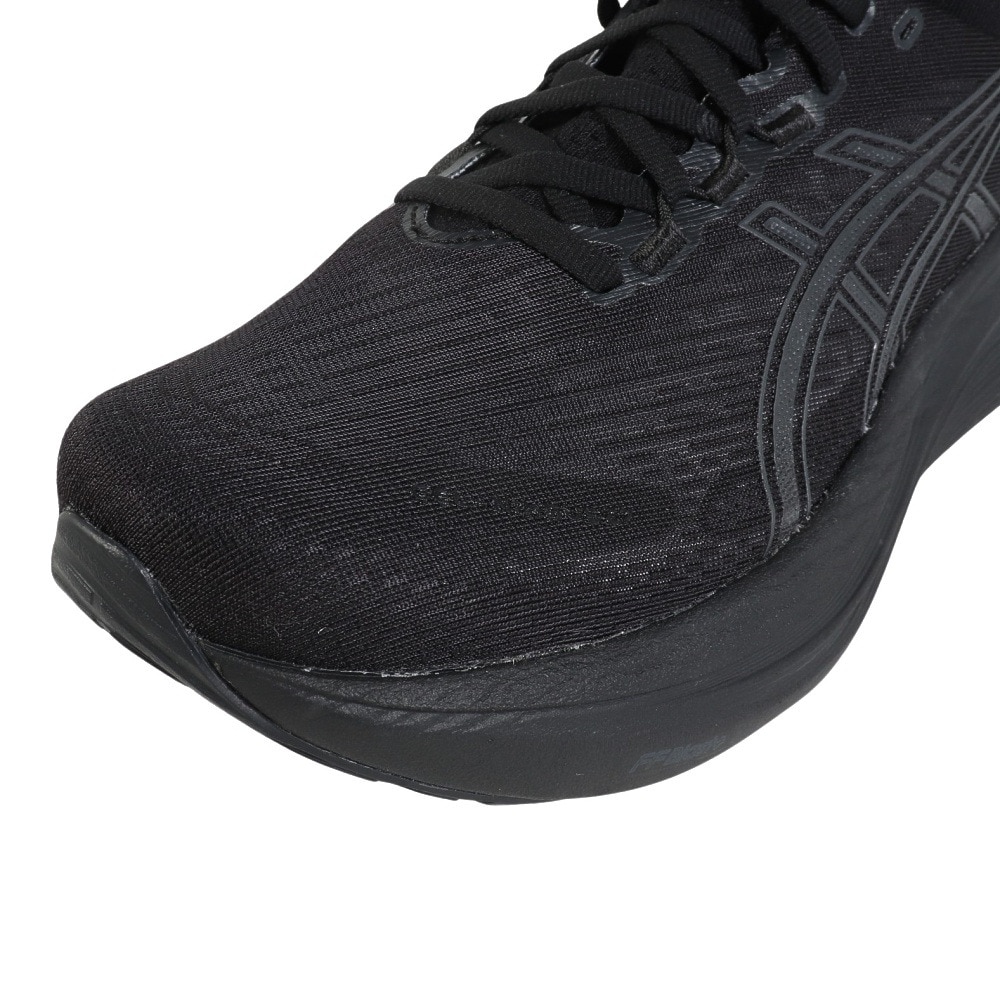 アシックス（ASICS）（メンズ）ランニングシューズ ゲルニンバス27 ブラック グレー 1011B958.001 スニーカー クッション GEL-NIMBUS 27