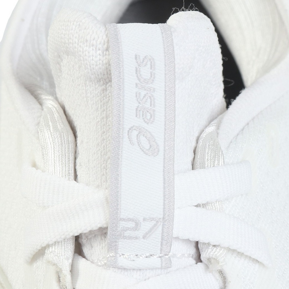 アシックス（ASICS）（メンズ）ランニングシューズ ゲルニンバス27 ホワイト グレー 1011B958.100 スニーカー クッション GEL-NIMBUS 27