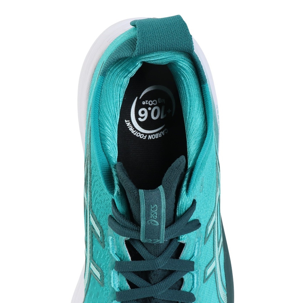 アシックス（ASICS）（メンズ）ランニングシューズ ゲルニンバス27 ターコイズ 1011B958.400 スニーカー クッション 快適 GEL-NIMBUS 27