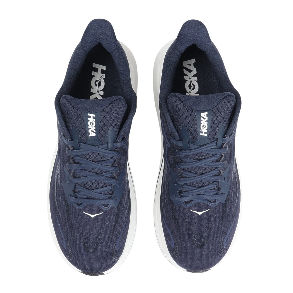 ホカ（HOKA）（メンズ）ランニングシューズ ジョギングシューズ クリフトン 10 ネイビー 1162030-NWT スニーカー ラン ウォーク 超軽量 クッション性 通気性 