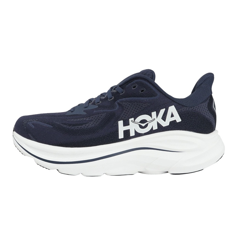ホカ（HOKA）（メンズ）ランニングシューズ ジョギングシューズ クリフトン 10 ネイビー 1162030-NWT スニーカー ラン ウォーク 超軽量 クッション性 通気性 