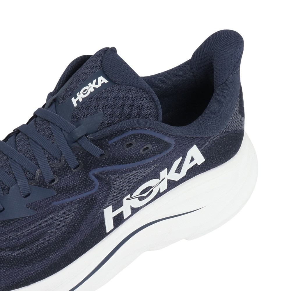 ホカ（HOKA）（メンズ）ランニングシューズ ジョギングシューズ クリフトン 10 ネイビー 1162030-NWT スニーカー ラン ウォーク 超軽量 クッション性 通気性 