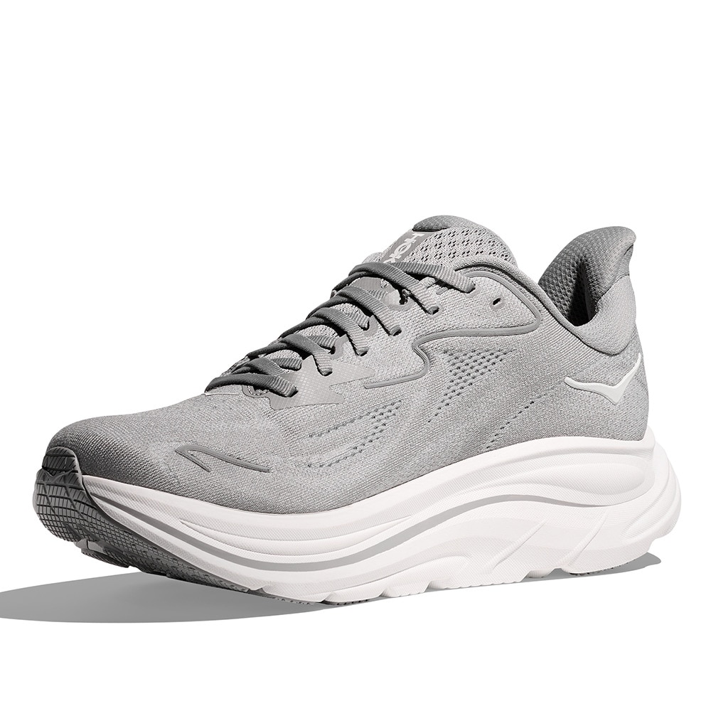 ホカ（HOKA）（メンズ）ランニングシューズ ジョギングシューズ クリフトン 10 グレー 1162030-STLLR スニーカー ラン ウォーク 超軽量 クッション性 通気性