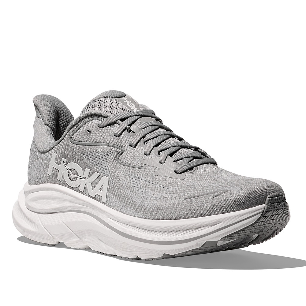 ホカ（HOKA）（メンズ）ランニングシューズ ジョギングシューズ クリフトン 10 グレー 1162030-STLLR スニーカー ラン ウォーク 超軽量 クッション性 通気性