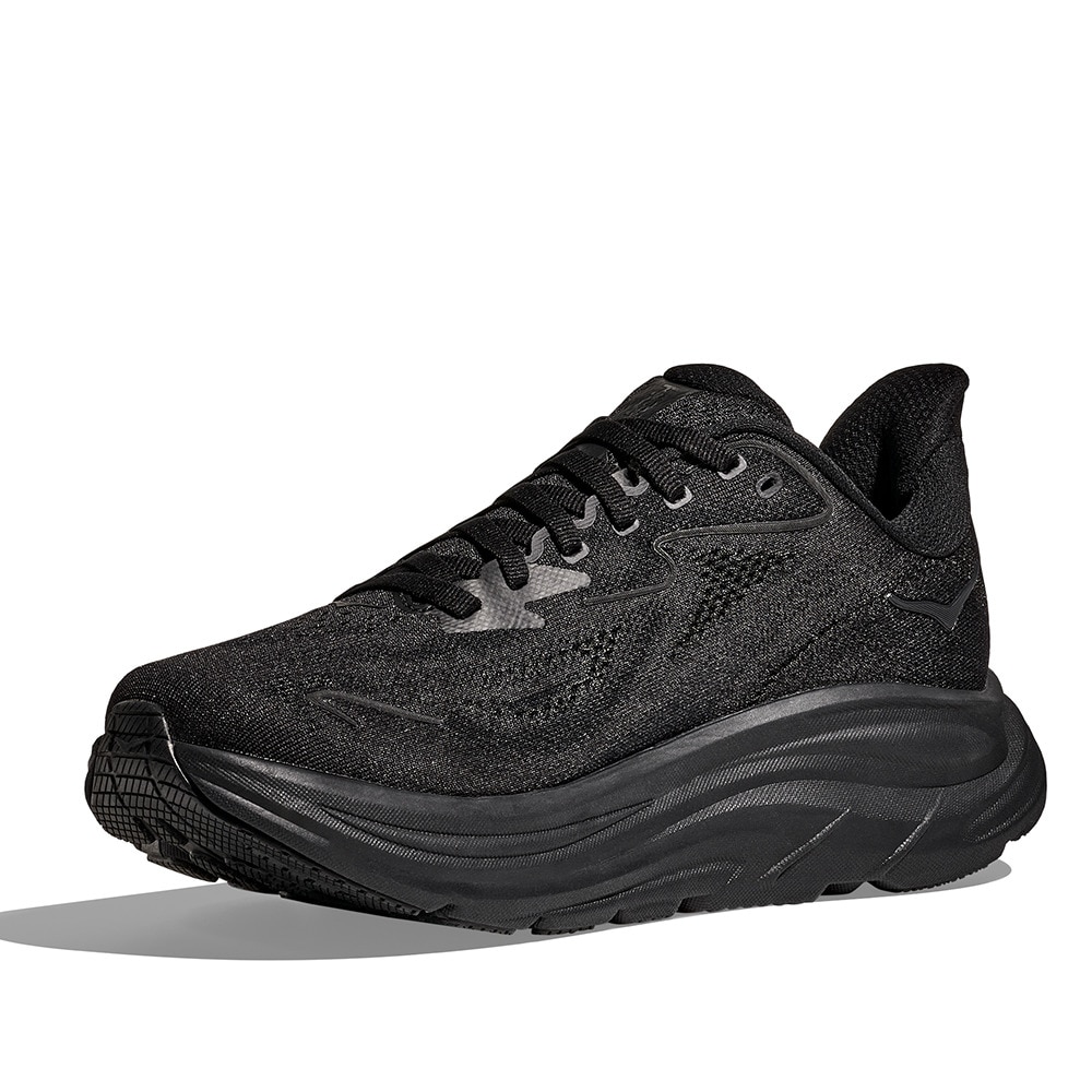 ホカ（HOKA）（メンズ）ランニングシューズ ジョギングシューズ クリフトン 10 ワイド ブラック 1162032-BBLC スニーカー ラン ウォーク 超軽量 クッション性