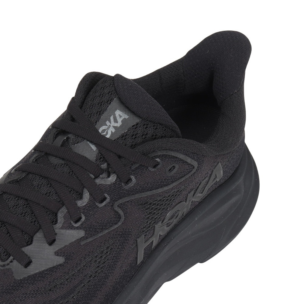 ホカ（HOKA）（メンズ）ランニングシューズ ジョギングシューズ クリフトン 10 ワイド ブラック 1162032-BBLC スニーカー ラン ウォーク 超軽量 クッション性
