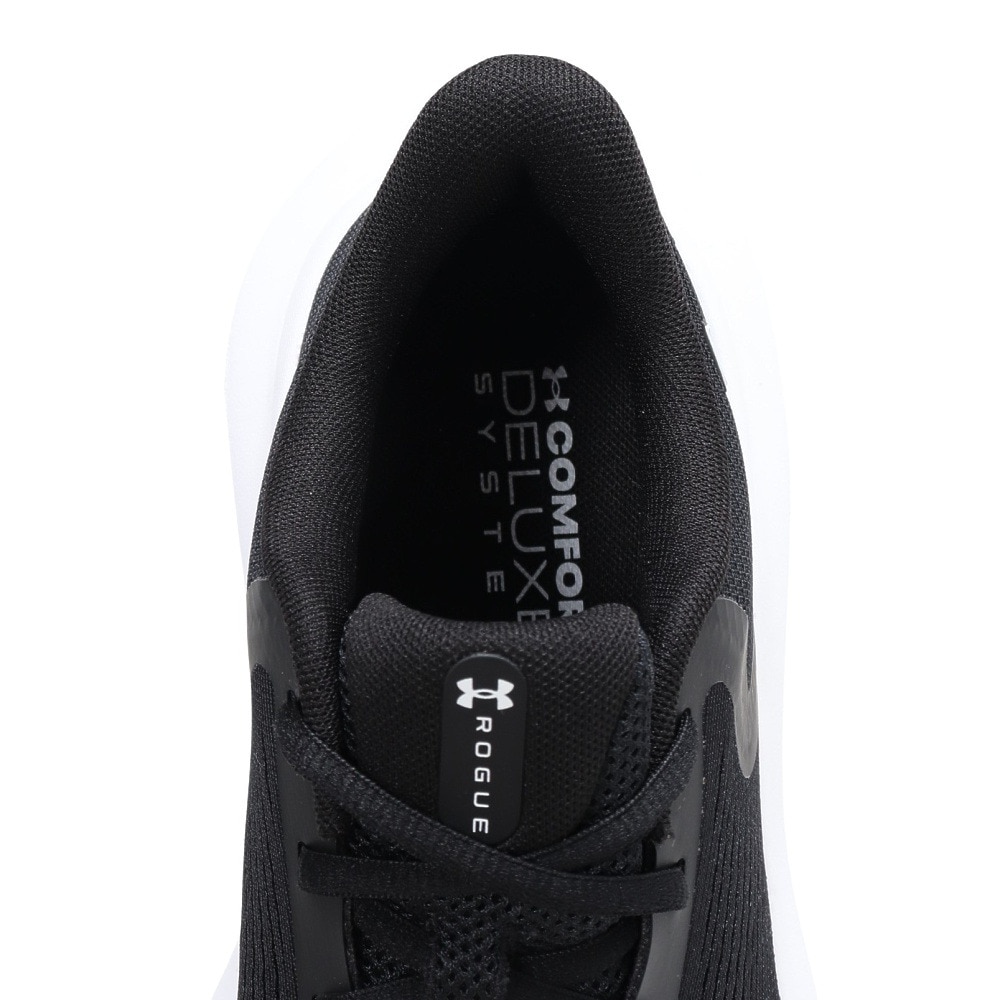 アンダーアーマー（UNDER ARMOUR）（メンズ）ランニングシューズ ジョギングシューズ チャージド ローグ 5 ワイド ブラック ホワイト 3028255 001
