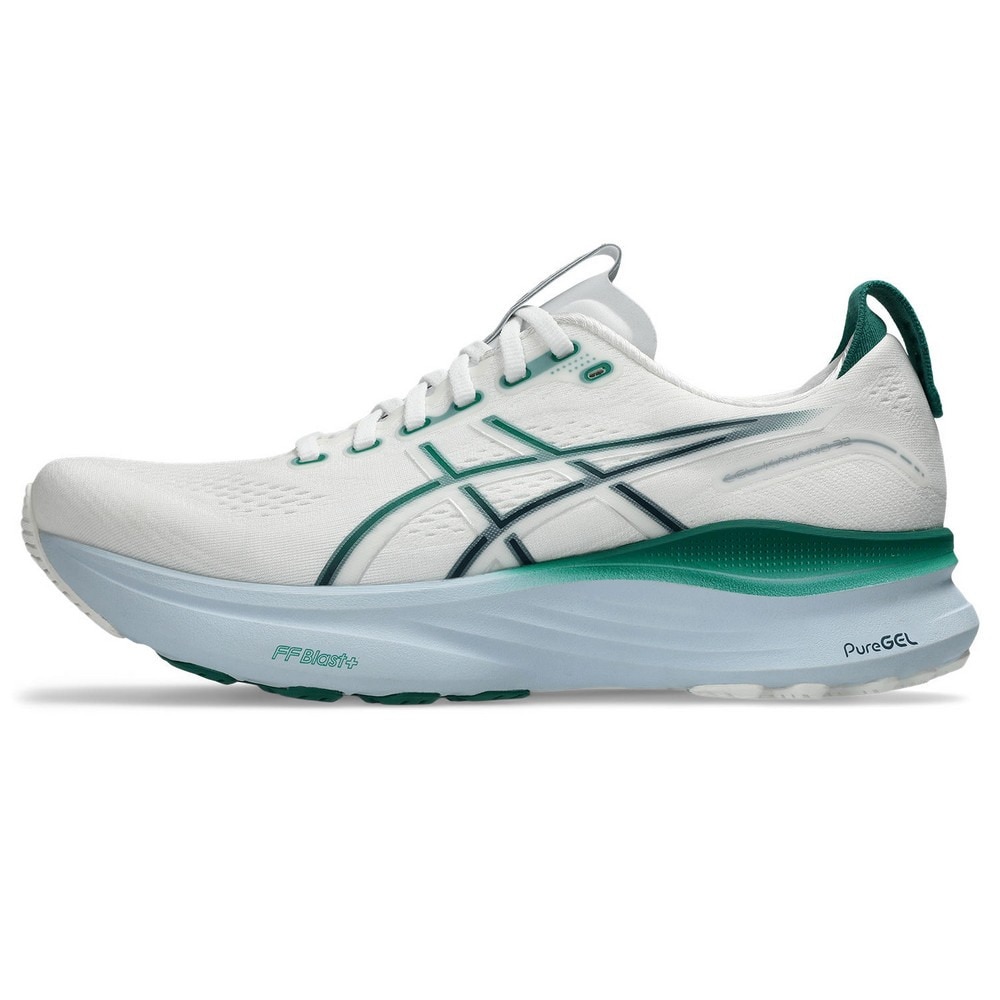 アシックス（ASICS）（メンズ）ランニングシューズ ジョギングシューズ ゲルカヤノ 32 ホワイト グリーン 1011C052.102 スニーカー