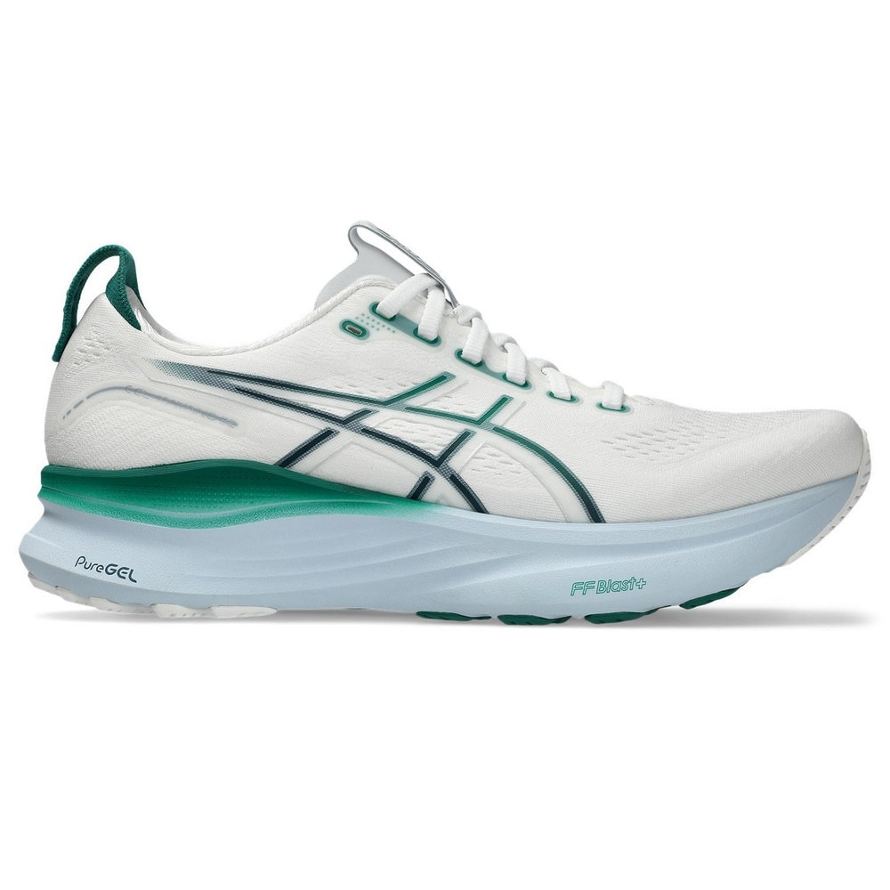 アシックス（ASICS）（メンズ）ランニングシューズ ジョギングシューズ ゲルカヤノ 32 ホワイト グリーン 1011C052.102 スニーカー