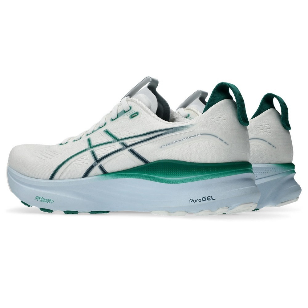アシックス（ASICS）（メンズ）ランニングシューズ ジョギングシューズ ゲルカヤノ 32 ホワイト グリーン 1011C052.102 スニーカー