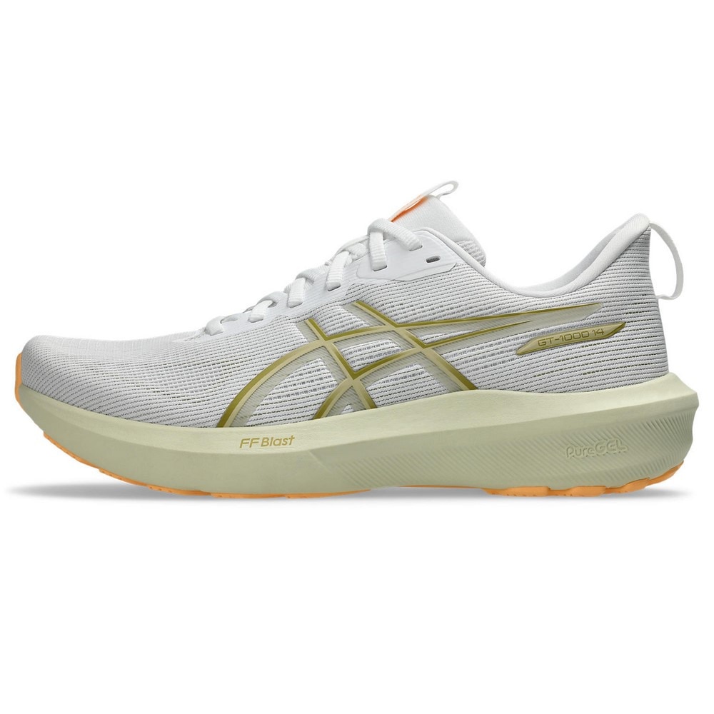 アシックス（ASICS）（メンズ）ランニングシューズ ジョギングシューズ ホワイト グリーン GT-1000 14 1011C077.100