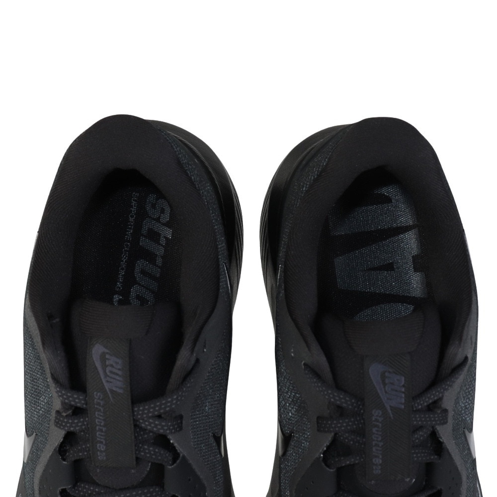 ナイキ（NIKE）（メンズ）ランニングシューズ ジョギングシューズ ストラクチャー 26 ブラック HJ1102-001 クッション性 耐久性 