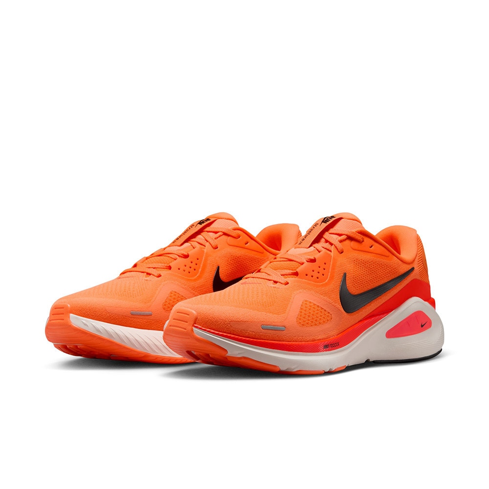 ナイキ（NIKE）（メンズ）ランニングシューズ ジョギングシューズ ストラクチャー 26 オレンジ HJ1102-800 クッション性 耐久性
