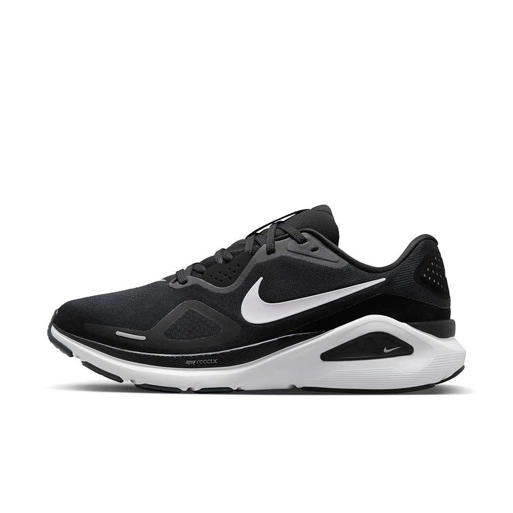 ナイキ（NIKE）（メンズ）ランニングシューズ ジョギングシューズ ストラクチャー 26 エクストラワイド ブラック HQ2588-001 安定性 耐久性