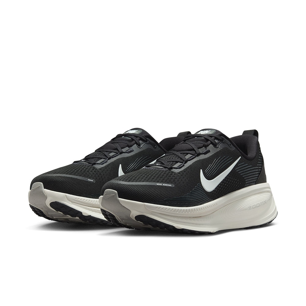 ナイキ（NIKE）（メンズ）ランニングシューズ ジョギングシューズ ズーム ボメロ 18 ワイド ブラック IF0514-002 軽量 クッション性 通気性 