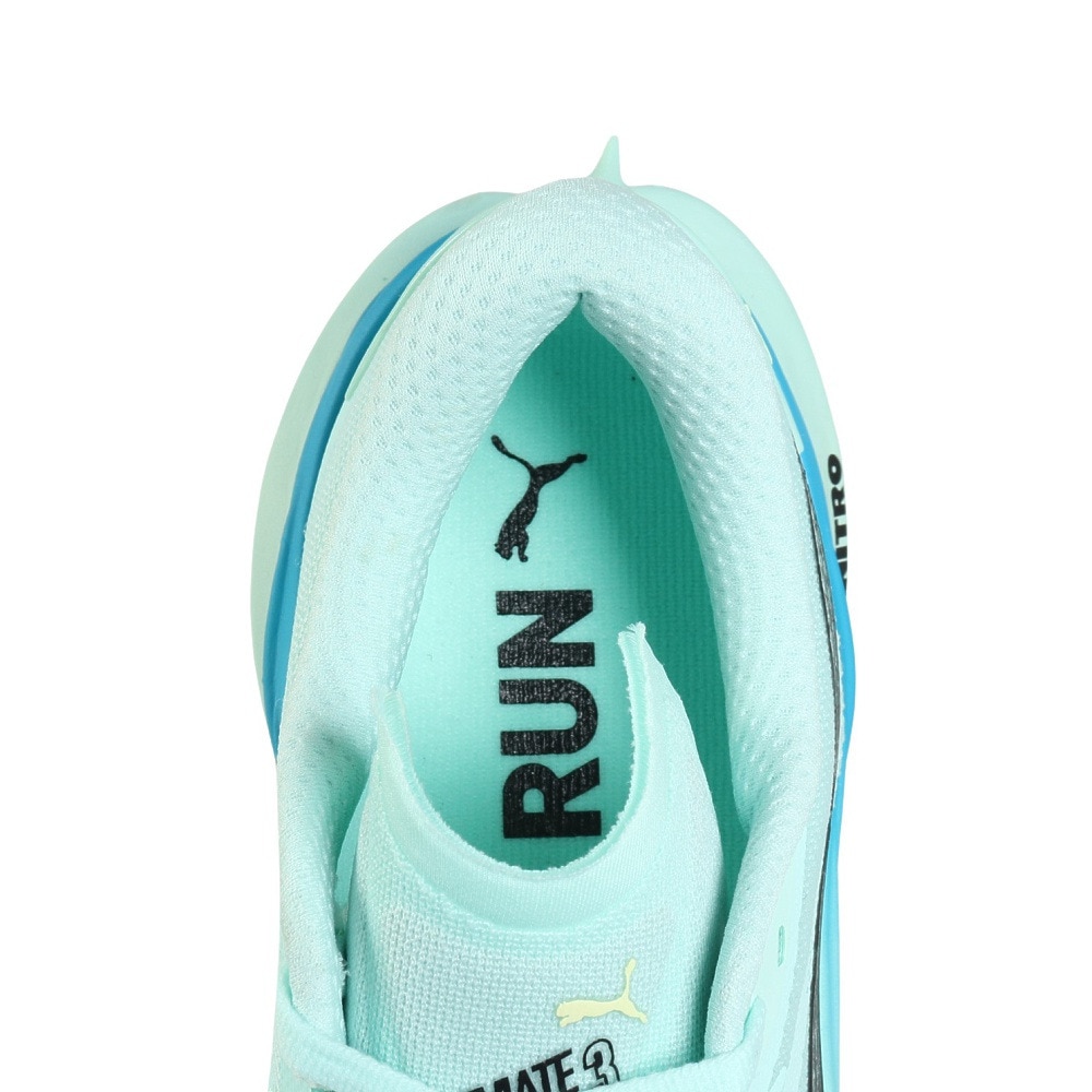 プーマ（PUMA）（メンズ）ランニングシューズ ジョギングシューズ ディヴィエイト ニトロ 3 ライトブルー 30970722 スニーカー