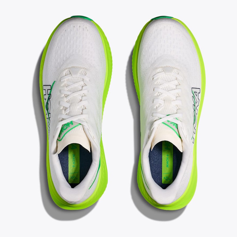 ホカ（HOKA）（メンズ）ランニングシューズ ジョギングシューズ マッハ 6 ライム ホワイト 1147790-WNL スニーカー