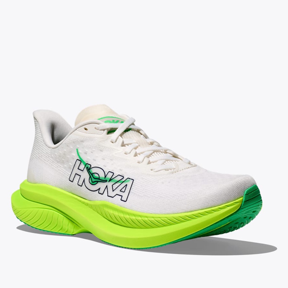 ホカ（HOKA）（メンズ）ランニングシューズ ジョギングシューズ マッハ 6 ライム ホワイト 1147790-WNL スニーカー