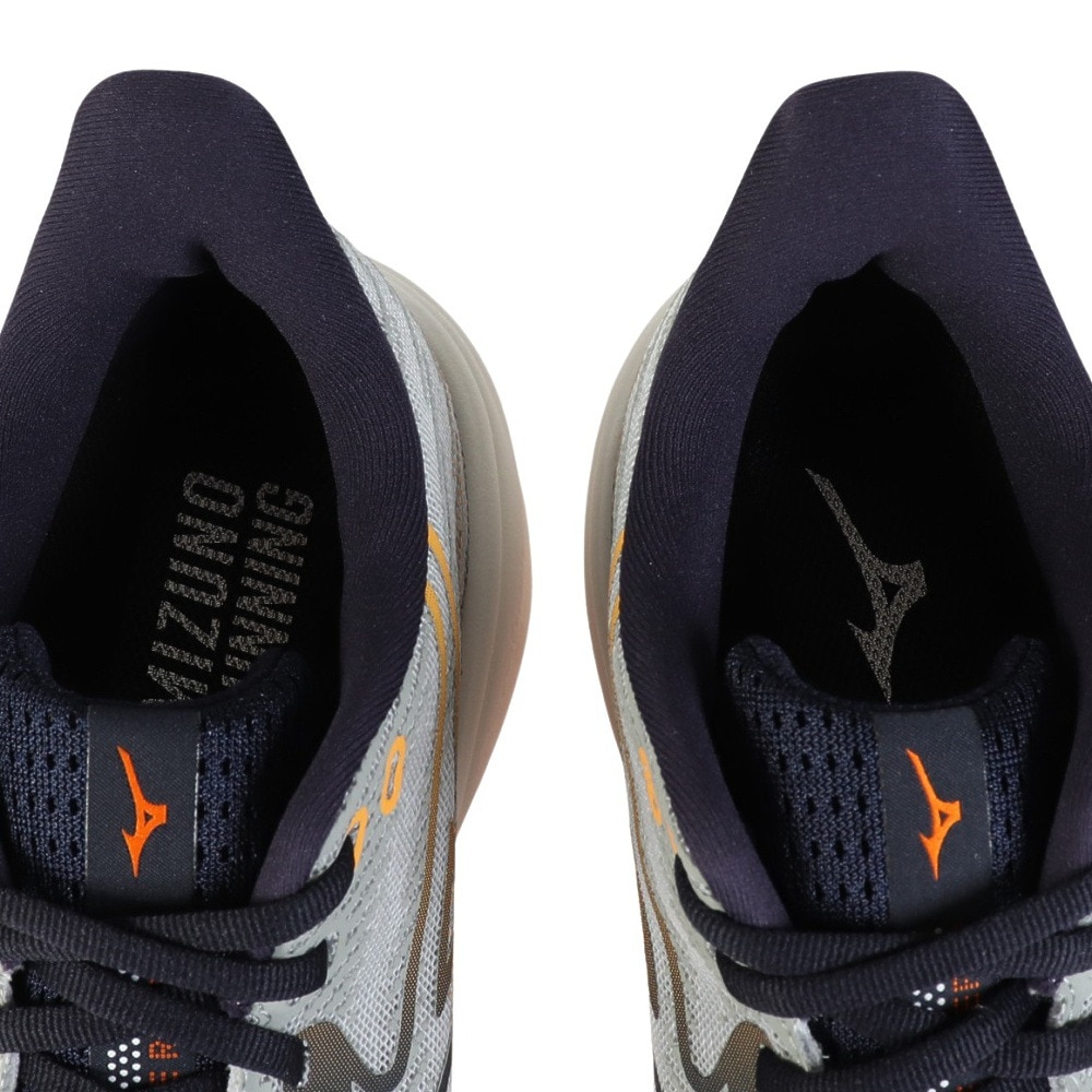 ミズノ（MIZUNO）（メンズ）ランニングシューズ ジョギングシューズ ウエーブライダー 29 SW グレー ブラック J1GC250405