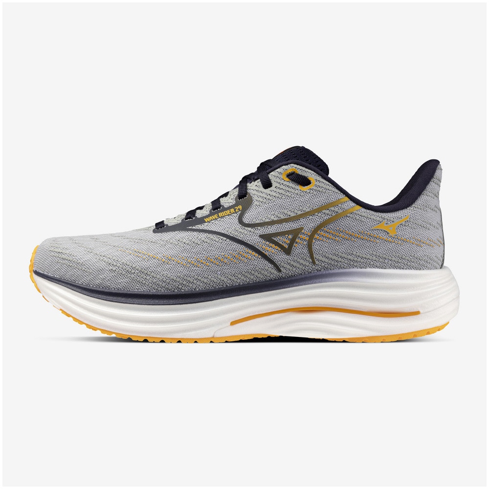 ミズノ（MIZUNO）（メンズ）【先行予約商品】ノベルティ付き! ランニングシューズ ジョギングシューズ ウエーブライダー 29 SW グレー ブラック J1GC250405